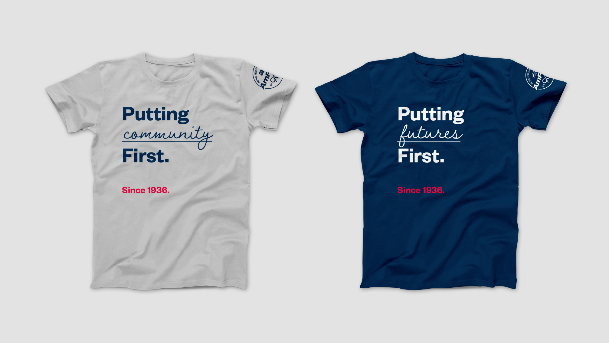 AmFirst Credit Union community futures t-shirts.