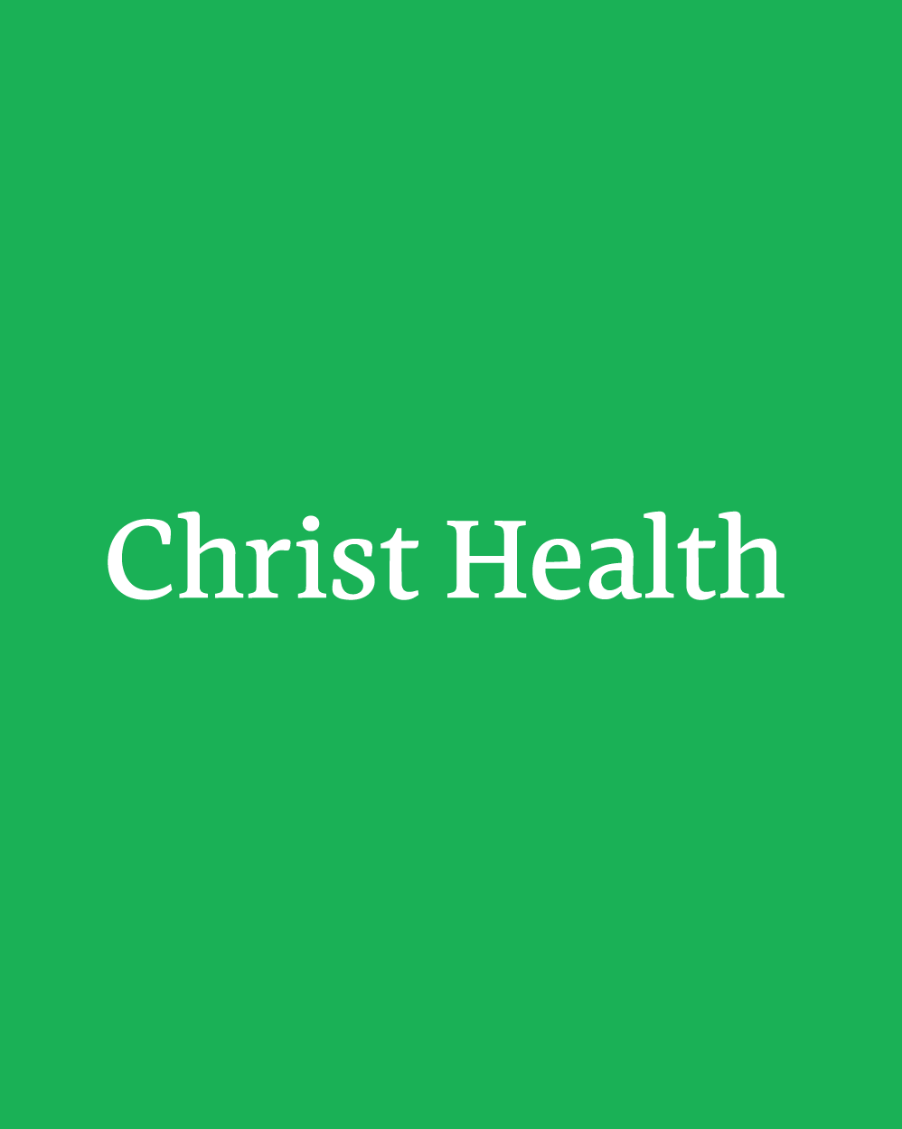 Christ Health wordmark.