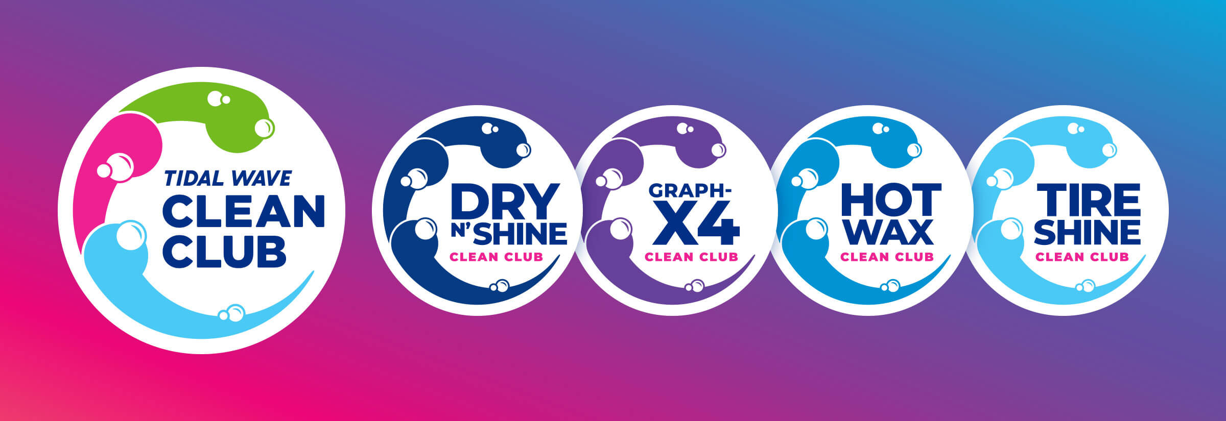 Tidal Wave Clean Club Logos
